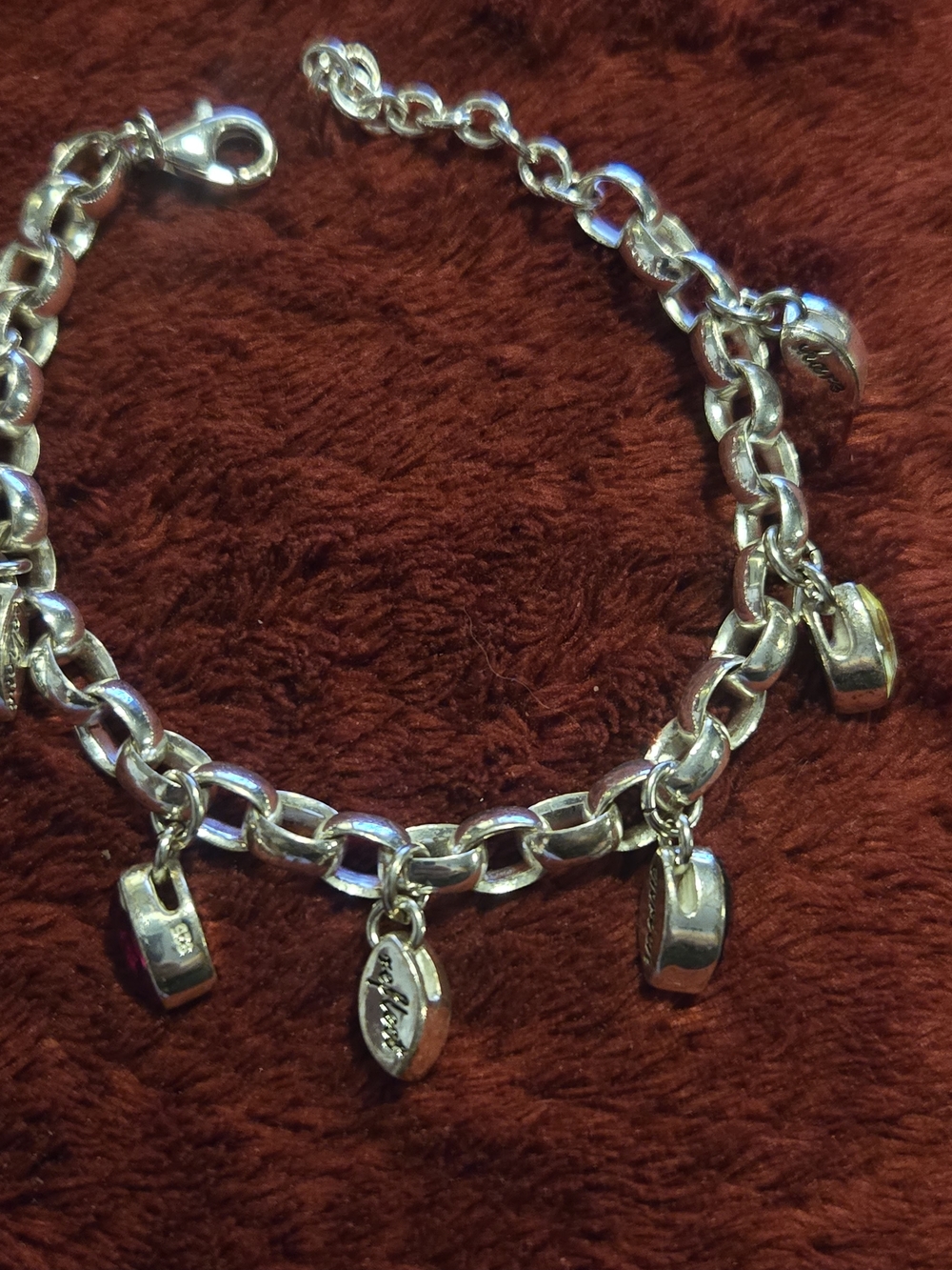 925 Silver Multi-Color Gemstone Charm Bracelet - Women Jewelry - Picture 13 of 14